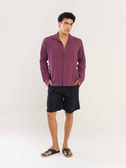 Plum Gauze Holiday Shirt